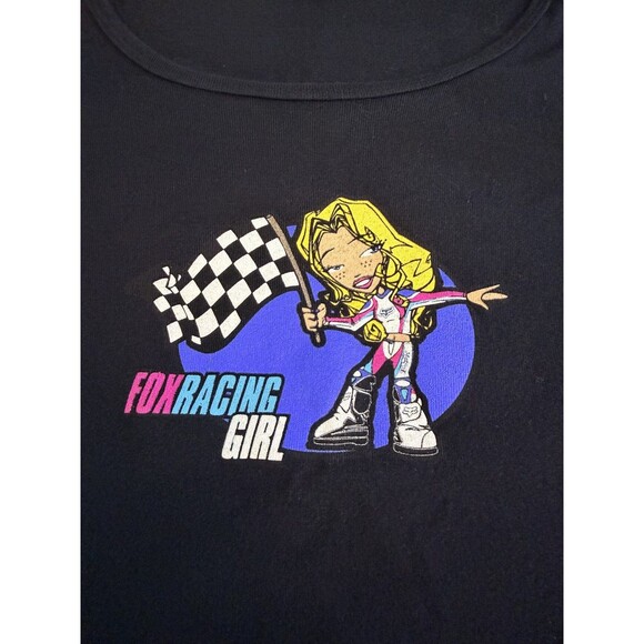 Fox Tops - Fox Racing Girl Long Sleeve T-Shirt Women's Black Graphic Print Pullover Top